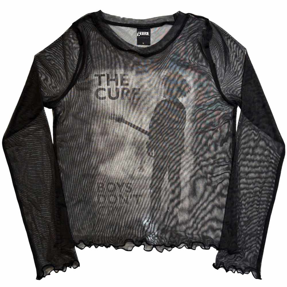 The Cure - Don't Cry Crop top - Black